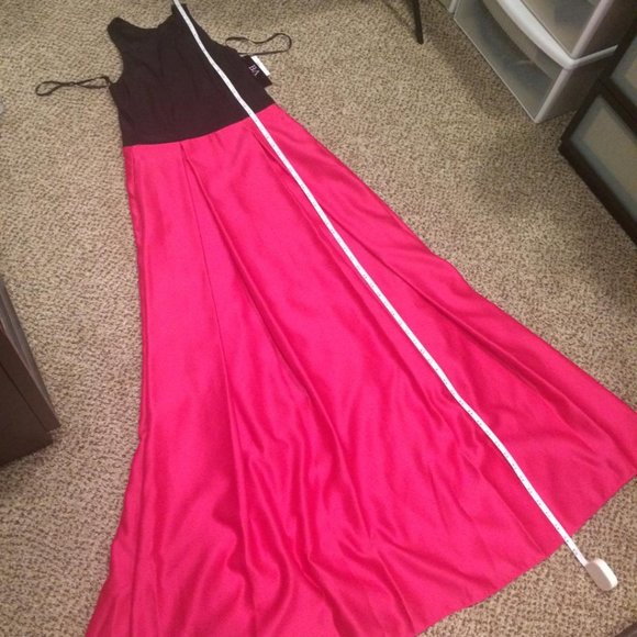 Betsy & Adam Black and Pink Gown - NWT - Picture 8 of 9